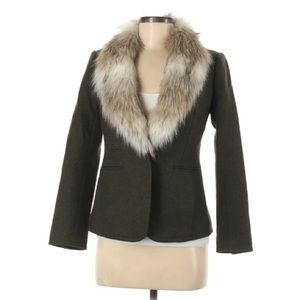 Loft Faux Fur Trim Jacket